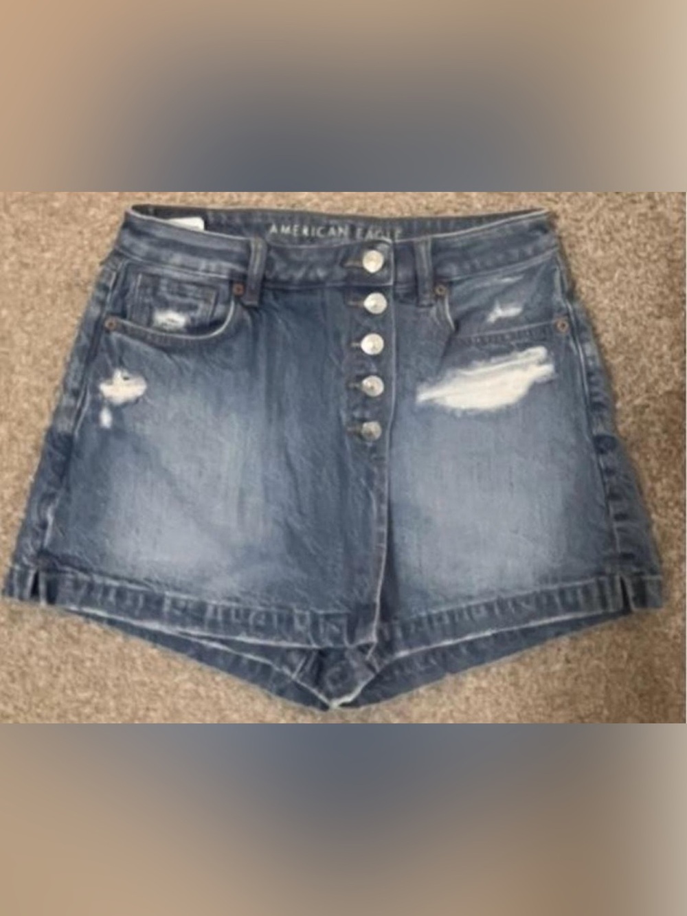 American Eagle Distressed Denim Mom Skort Size 2